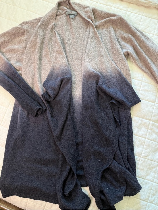 Barefoot Dreams Sweaters - Barefoot Dreams Ombre Open-Front Women’s Cardigan Sweater - Taupe to Black